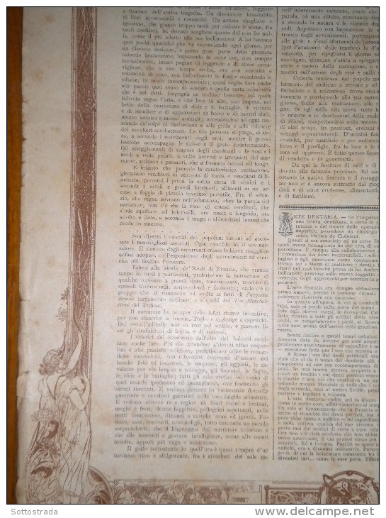 A1- Catania Reali Francia E Popolani Cantastorie - Alfio Pelluso - Articolo Dalla Rivista SCENA ILLUSTRATA  Giu 1898 - Sonstige & Ohne Zuordnung