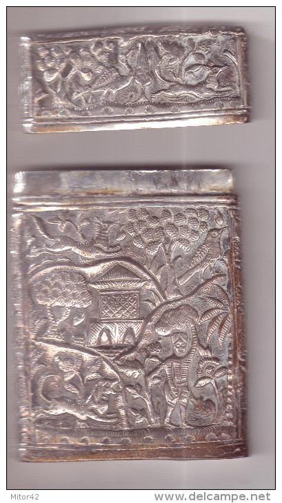 Scatola In Argento Indiana Peso Gr.93,40-cm.6,50 X 10,00-certificata Ditta Daliana - Altri & Non Classificati