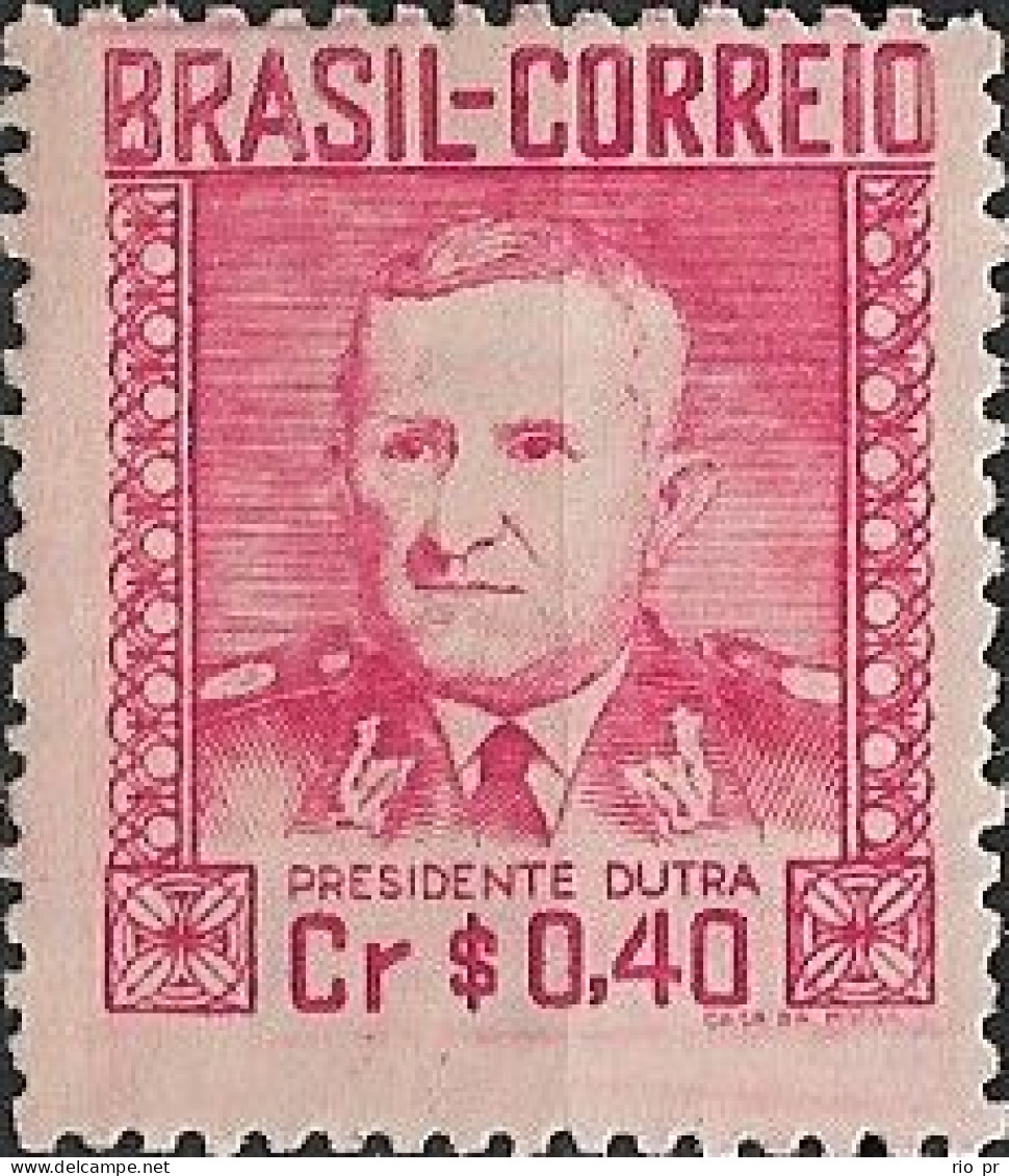 BRAZIL - EURICO GASPAR DUTRA (40 Cts, ROSE CARMINE), PRESIDENT OF BRAZIL 1947 - MNH - Ungebraucht