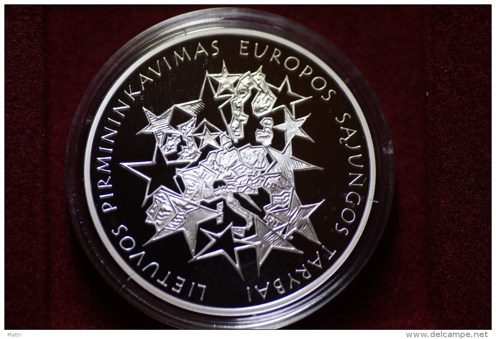 Lithuania 50 Litu 2013 Lithuania’s Presidency Of The Council Of The European Union Ag Proof + COA - Lituanie