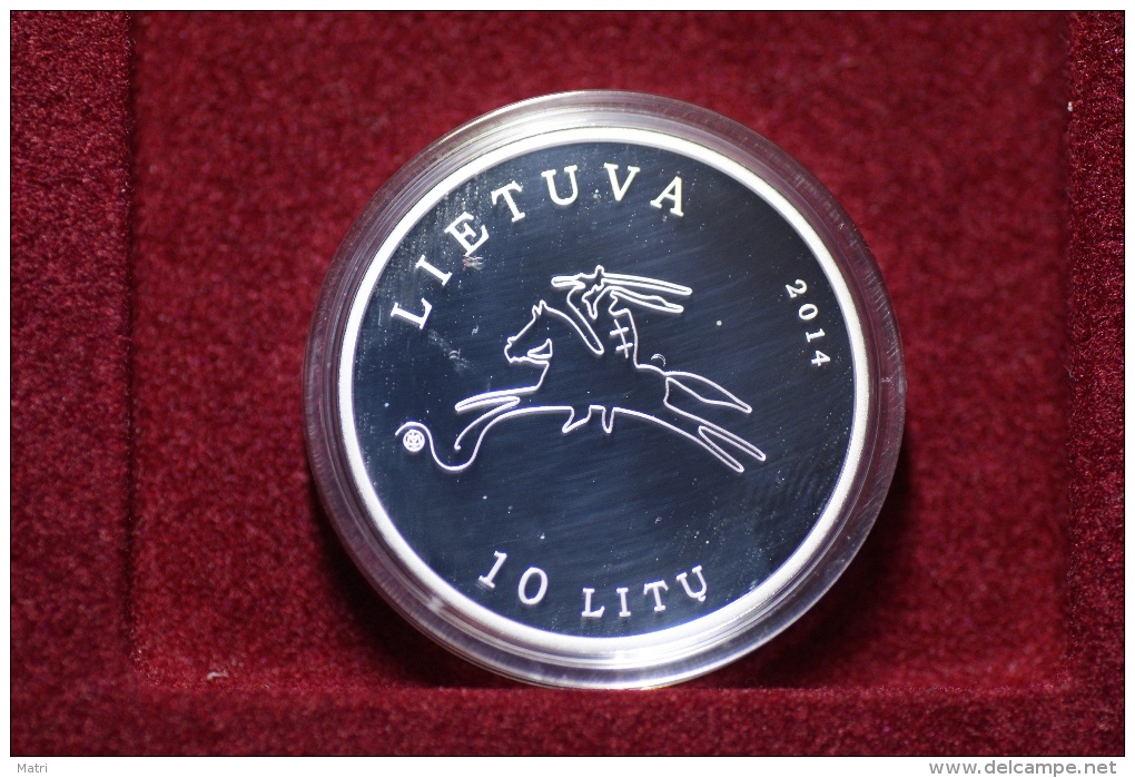 Lithuania 10 Litu 2014 Dedicated To Cinema Ag Proof + COA - Litauen