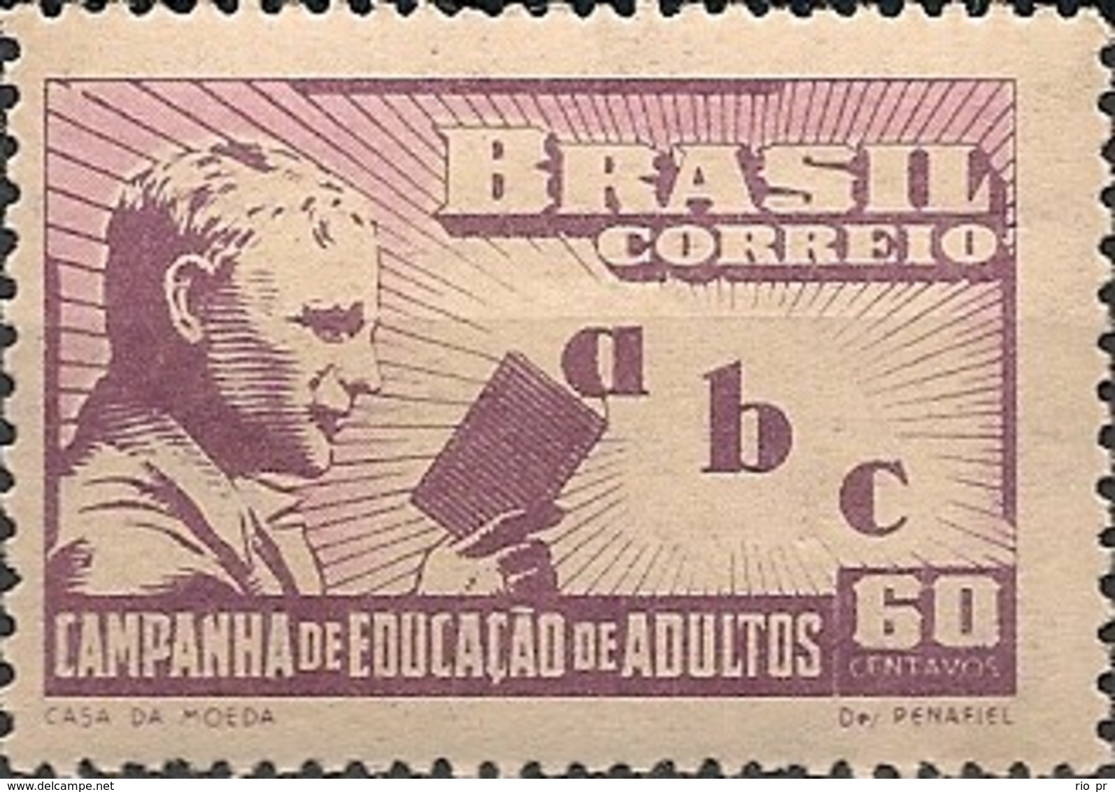 BRAZIL - CAMPAIGN FOR ADULT EDUCATION 1949 - MNH - Ongebruikt