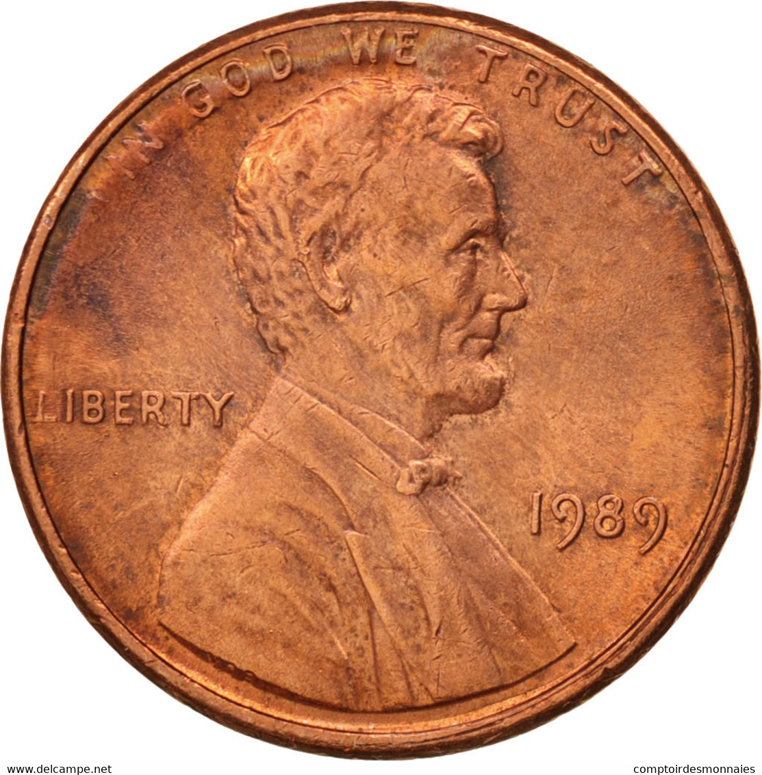 Monnaie, États-Unis, Lincoln Cent, Cent, 1989, U.S. Mint, Denver, SUP, Copper - 1959-…: Lincoln, Memorial Reverse