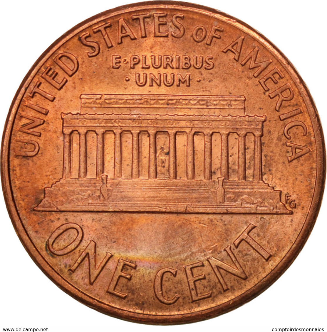 Monnaie, États-Unis, Lincoln Cent, Cent, 1989, U.S. Mint, Denver, SUP, Copper - 1959-…: Lincoln, Memorial Reverse