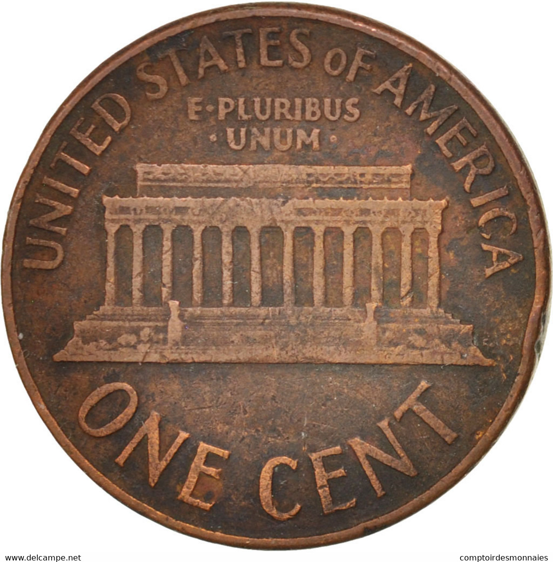 Monnaie, États-Unis, Lincoln Cent, Cent, 1961, U.S. Mint, Denver, TTB, Laiton - 1959-…: Lincoln, Memorial Reverse