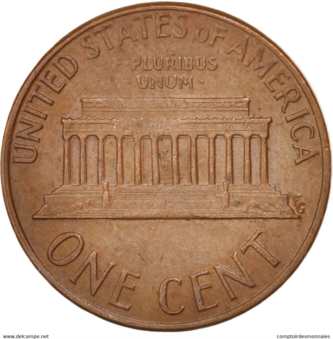 Monnaie, États-Unis, Lincoln Cent, Cent, 1973, U.S. Mint, Denver, TTB+, Laiton - 1959-…: Lincoln, Memorial Reverse