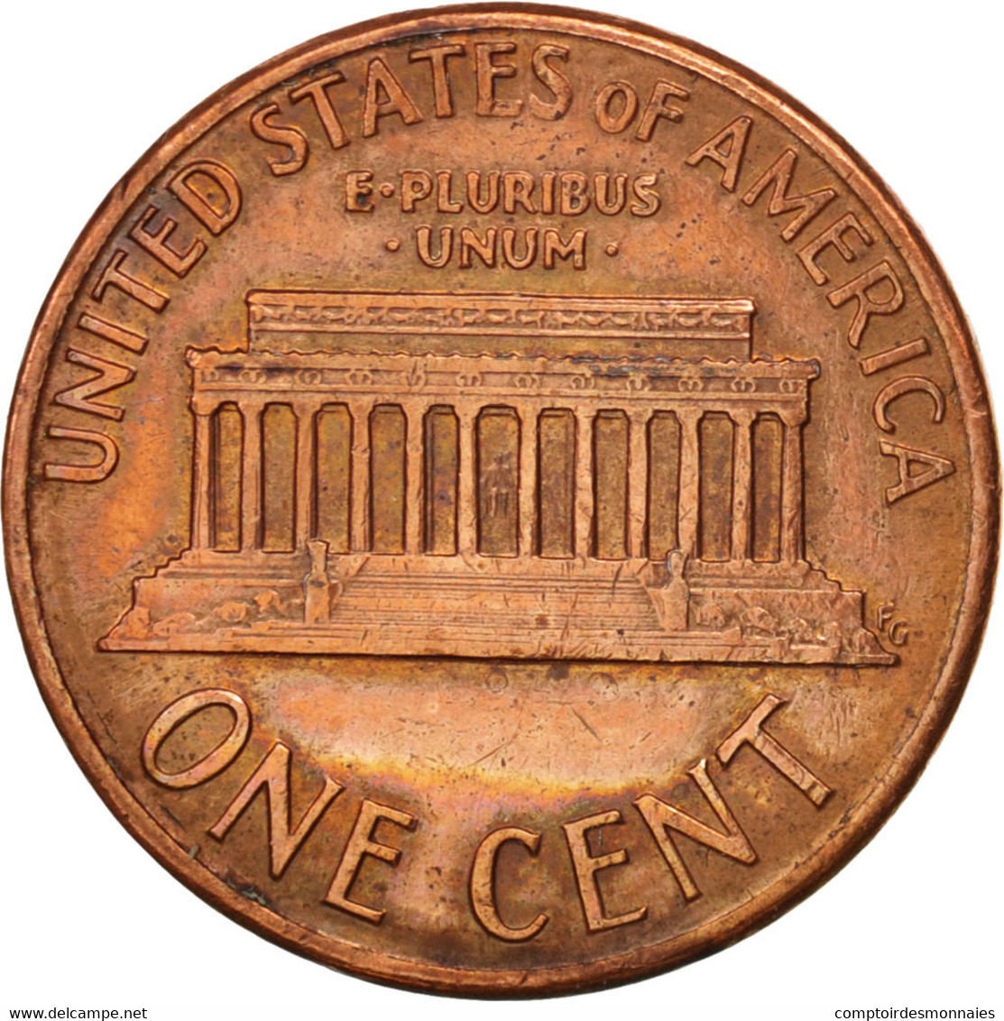 Monnaie, États-Unis, Lincoln Cent, Cent, 1987, U.S. Mint, Philadelphie, TTB+ - 1959-…: Lincoln, Memorial Reverse