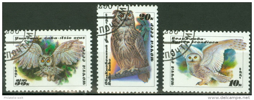 Sowjetunion 6063/65 O Eulen - Used Stamps