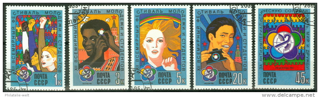 Sowjetunion 5497/5501 O Weltfestspiele - Used Stamps