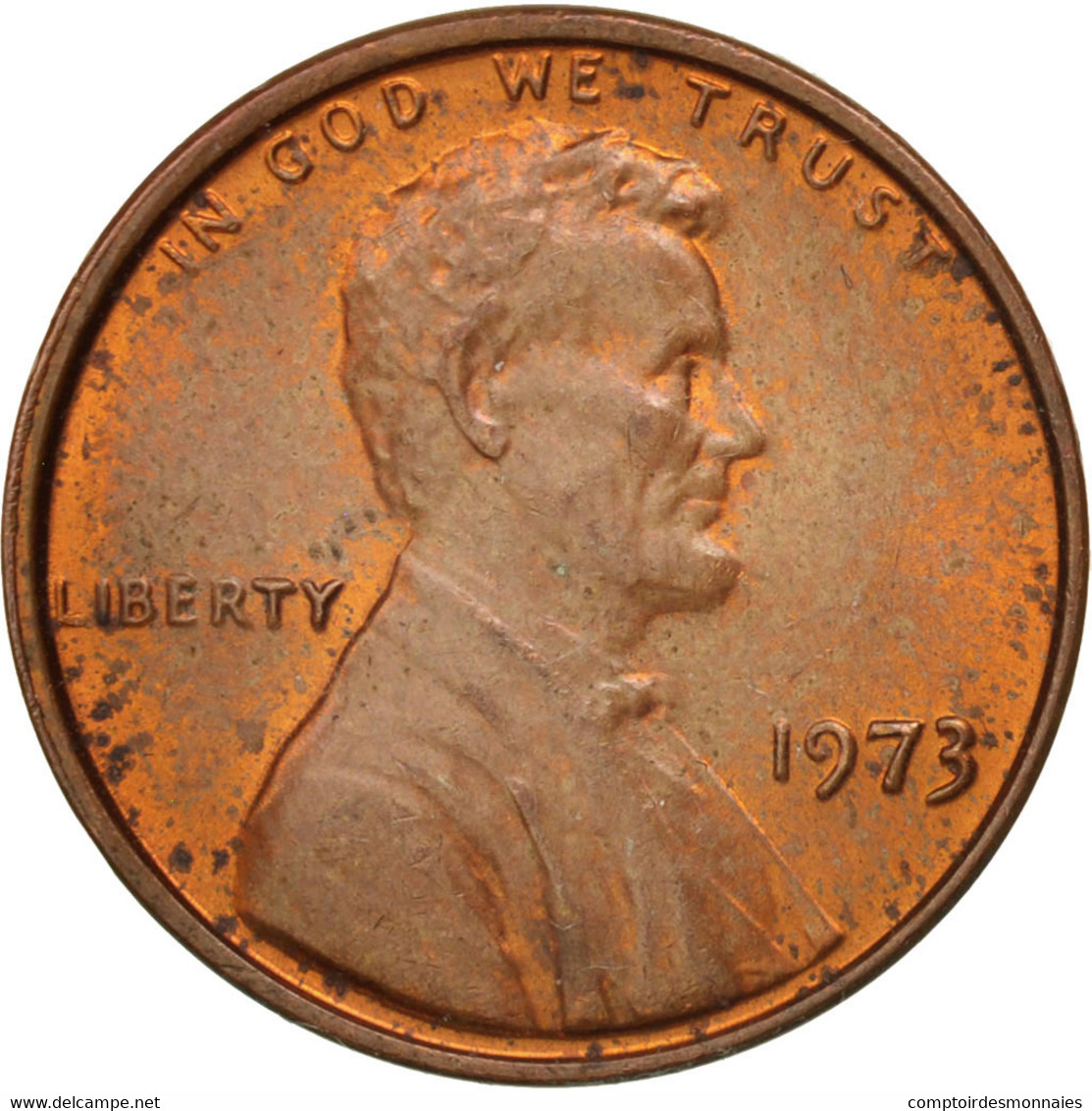 Monnaie, États-Unis, Lincoln Cent, Cent, 1973, U.S. Mint, Philadelphie, SUP+ - 1959-…: Lincoln, Memorial Reverse