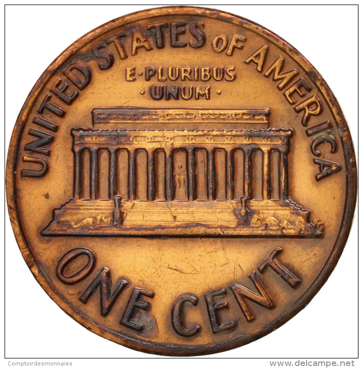 États-Unis, Lincoln Cent, 1972, Philadelphia, TTB, KM:201 - 1959-…: Lincoln, Memorial Reverse