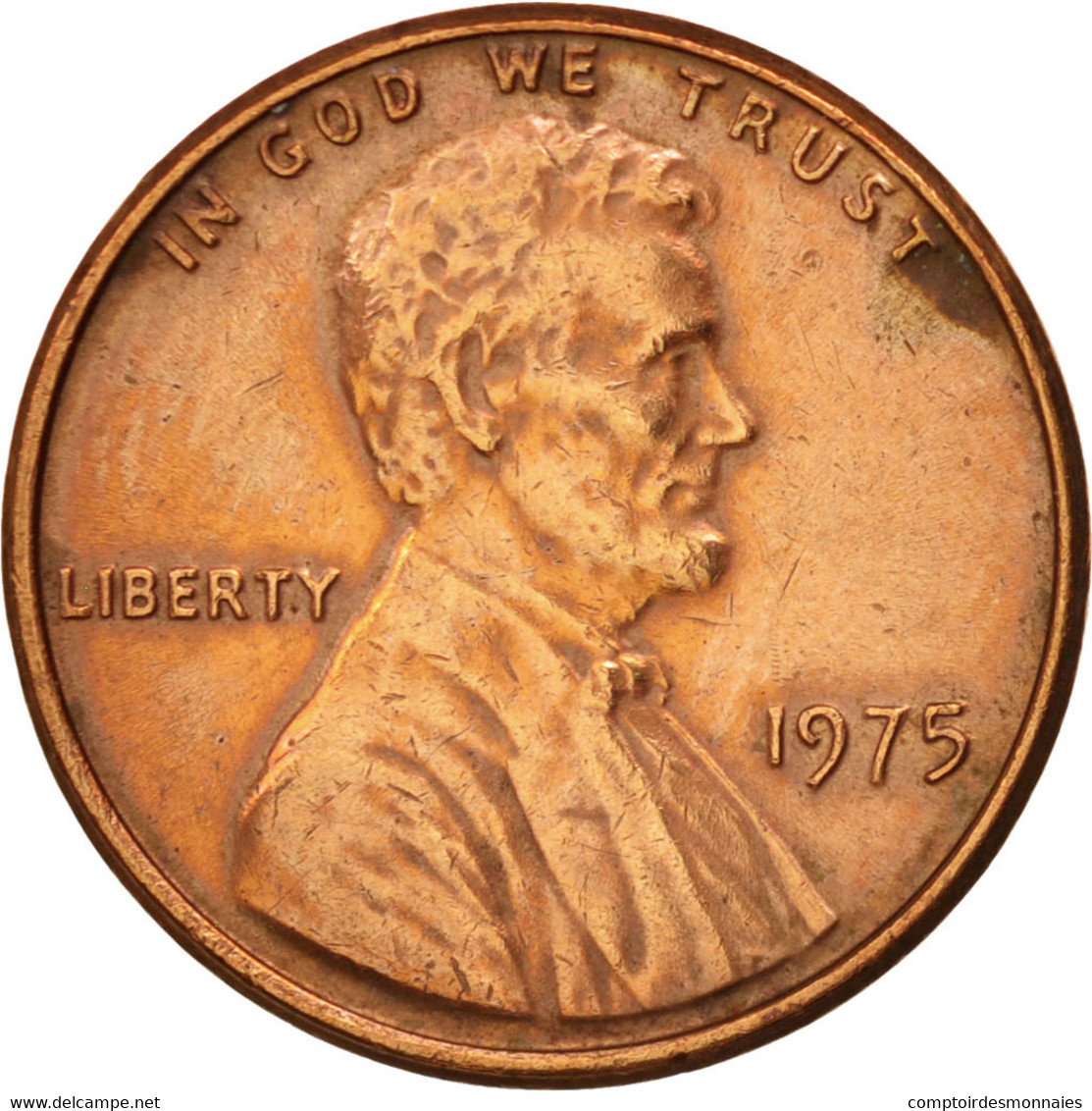 Monnaie, États-Unis, Lincoln Cent, Cent, 1975, U.S. Mint, Philadelphie, TTB+ - 1959-…: Lincoln, Memorial Reverse