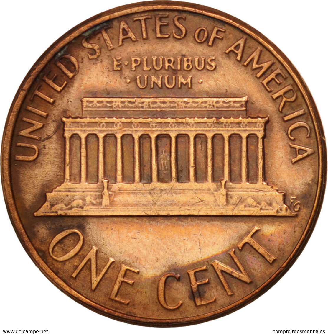 Monnaie, États-Unis, Lincoln Cent, Cent, 1975, U.S. Mint, Philadelphie, TTB+ - 1959-…: Lincoln, Memorial Reverse