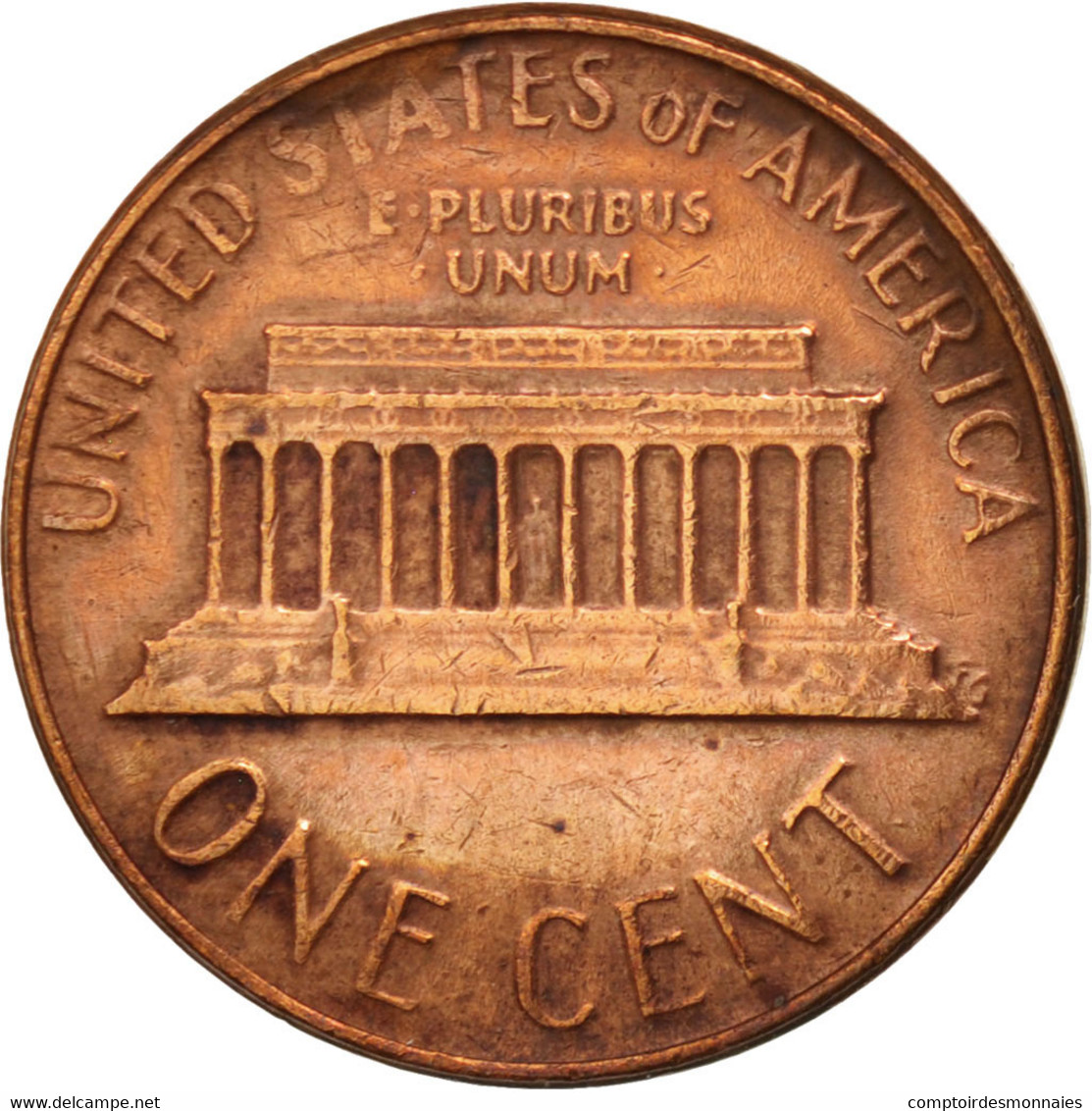 Monnaie, États-Unis, Lincoln Cent, Cent, 1977, U.S. Mint, Denver, TTB+, Laiton - 1959-…: Lincoln, Memorial Reverse