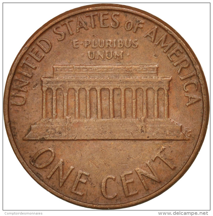 États-Unis, Lincoln Cent, 1975, Denver, TTB, KM:201 - 1959-…: Lincoln, Memorial Reverse