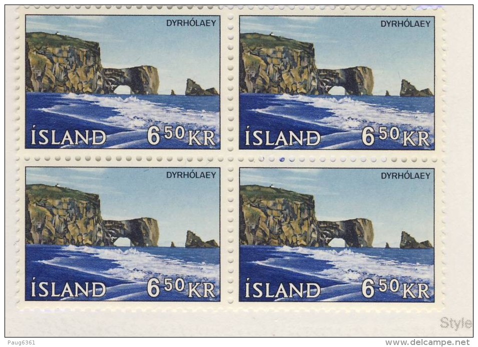 ISLANDE 1966  YVERT N°358 BLOC DE 4  NEUF MNH** - Nuevos