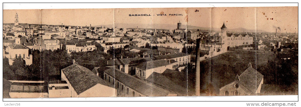 CPA SABADELL VISTA PRINCIPAL GRANDE CARTE - Autres & Non Classés