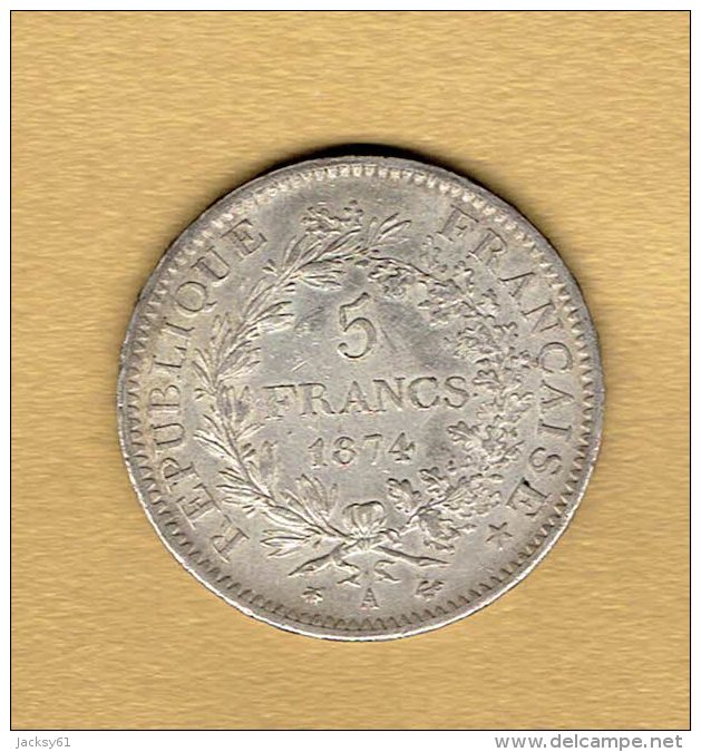 5 Francs Hercule 1874 A - Autres & Non Classés