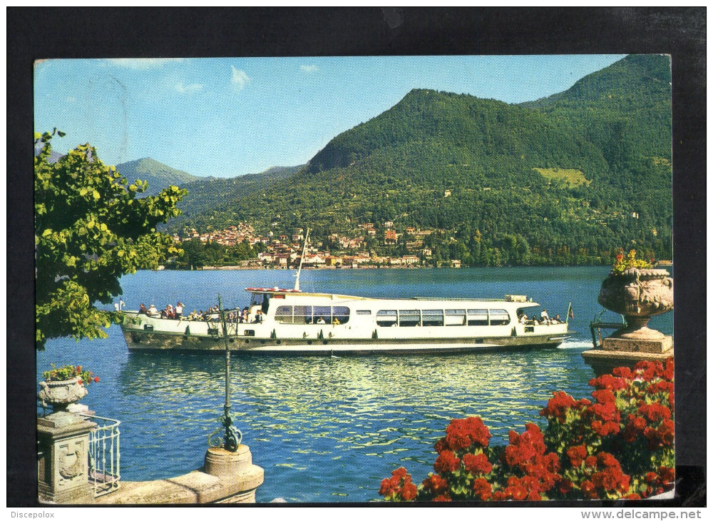 P4973 TRAGHETTO, NAVE, NAVI SHIP BATEAU SUL LAGO DI COMO, ITALIA - ANNULLO STORIA POSTALE TORNO - Altri & Non Classificati