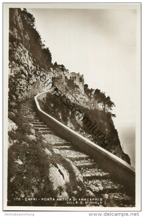 Capri - Porta Antica Di Anacapri E Villa S. Michele - Vera Fotografia - Ed. Vincenzo Carcavallo Napoli 1933 - Carpi