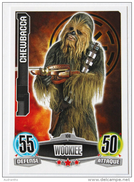 Carte STAR WARS CHEWBACCA 108 Topps Force Attax 2012 - Star Wars