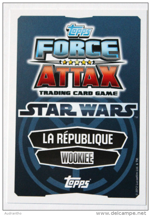 Carte STAR WARS CHEWBACCA 108 Topps Force Attax 2012 - Star Wars