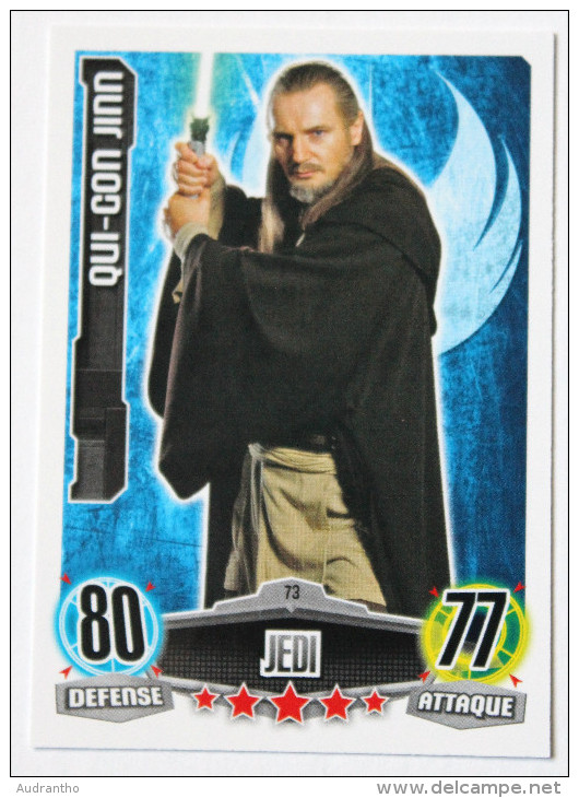 Carte STAR WARS Qui Con Jinn Jedi 73 Topps Force Attax 2012 - Star Wars