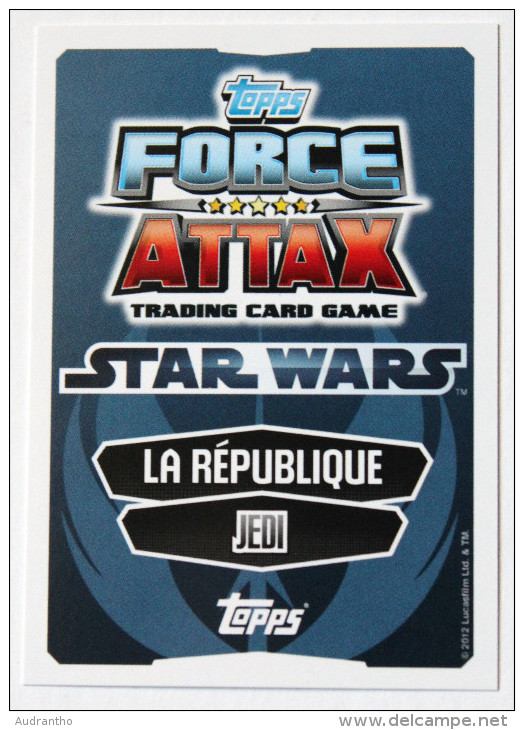 Carte STAR WARS Qui Con Jinn Jedi 73 Topps Force Attax 2012 - Star Wars