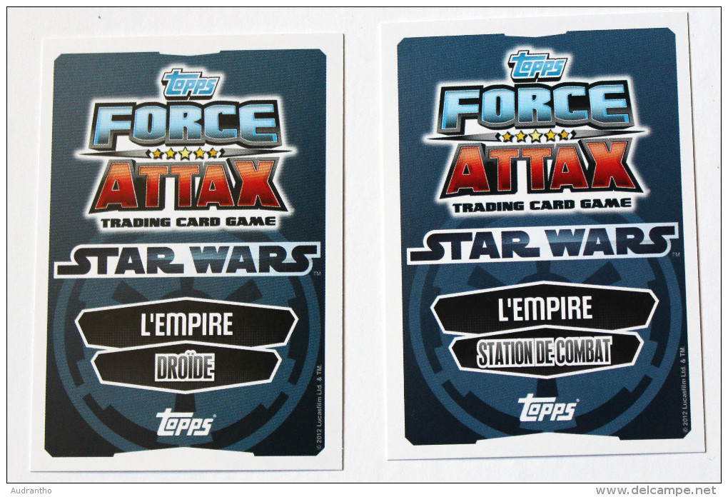 2 Carte STAR WARS Droïde Sonde Etoile De La Mort 41 53 Topps Force Attax 2012 - Star Wars