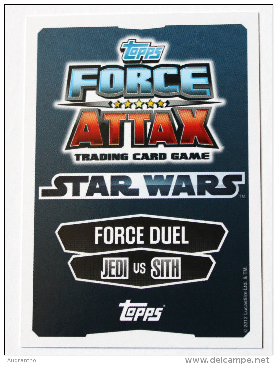 Carte STAR WARS Obi Wan Kenobi Crievous 170 Topps Force Attax 2012 - Star Wars