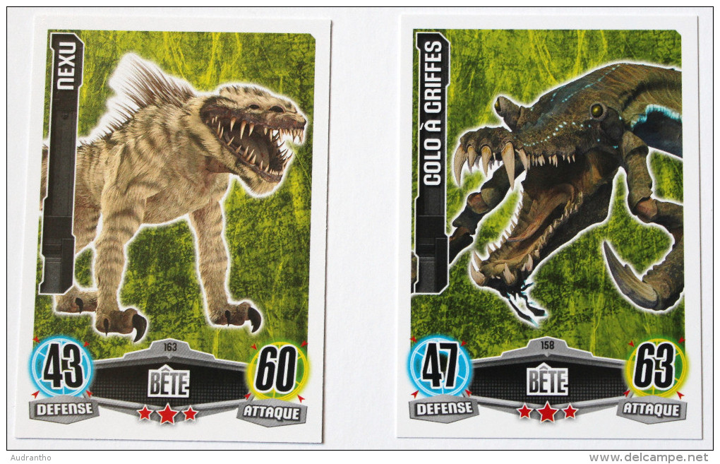 2 Carte STAR WARS Bête Colo à Griffes Nexu 158 163 Topps Force Attax 2012 - Star Wars