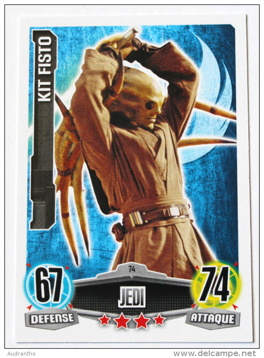 Carte STAR WARS Kit Fisto Jedi 74 Topps Force Attax 2012 - Star Wars