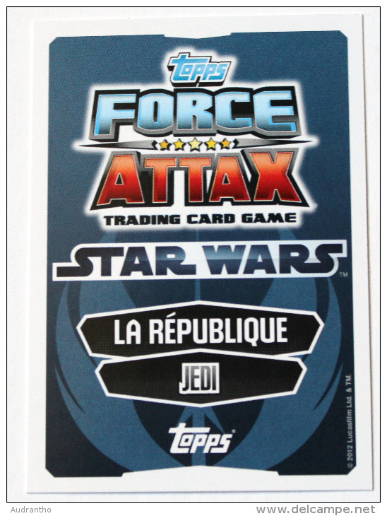 Carte STAR WARS Kit Fisto Jedi 74 Topps Force Attax 2012 - Star Wars