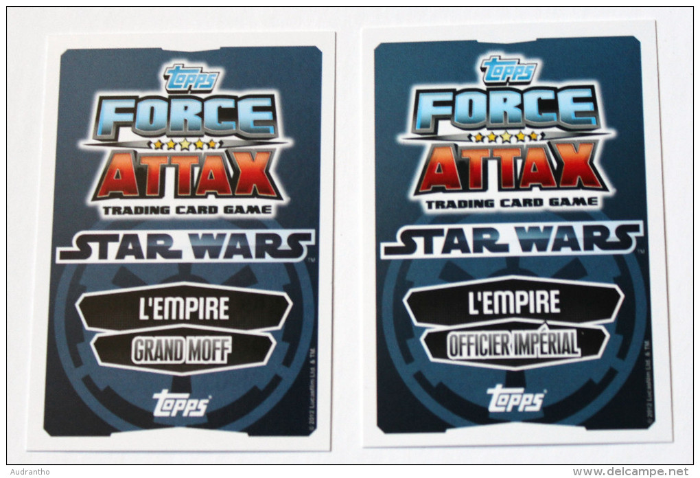 2 Carte STAR WARS Général Veers Grand Moft Tarkin 28 30 Topps Force Attax 2012 - Star Wars