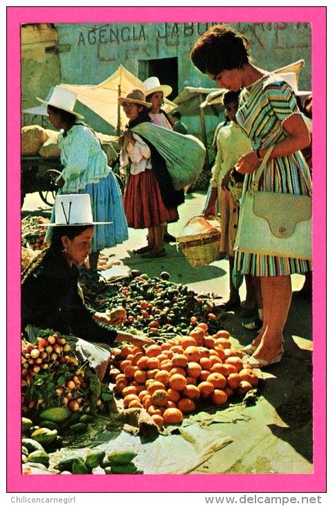 Bolivia - Cochabamba - Native Woman Selling Vegetables At " La Cancha " Market - Editores LA JUVENTUD - Couleurs - Bolivia