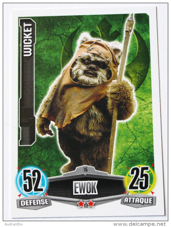 Carte STAR WARS Wicket Ewok 15 Topps Force Attax 2012 - Star Wars