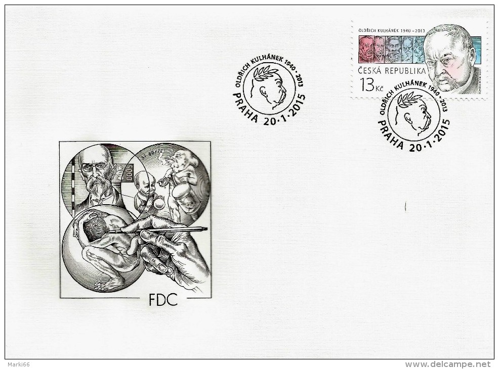 Czech Republic - 2015 - Tradition Of Czech Stamp Design - Oldrich Kulhanek - FDC (first Day Cover) - FDC