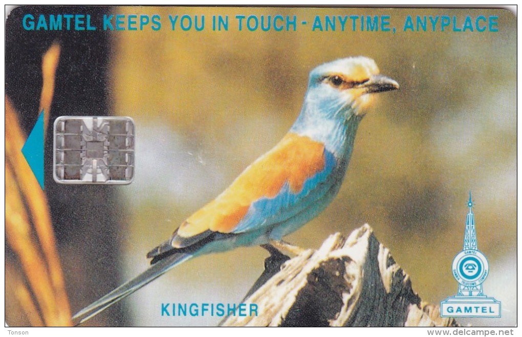 Gambia, GAM-D07, 125 Units, Kingfisher,  Bird, 2 Scans. - Gambie