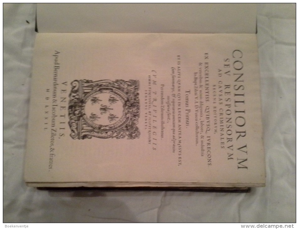 Consiliorum Sev Responsorum Ad Causas Criminales Recens Editorum, Ex Excellentiss. 1572 - 1579 - Livres Anciens