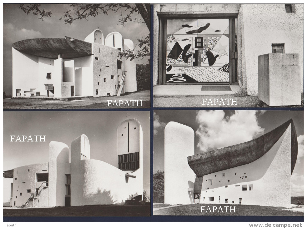 70-RONCHAMP-Chapelle De Notre-Dame Du Haut-Le Corbusier -Lot De 10 Cartes Postales Non écrite -6 Scans- 10.5 X 15 - - 5 - 99 Cartes