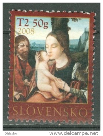 SLOVENSKO 2008: Mi 592, O - FREE SHIPPING ABOVE 10 EURO - Usati