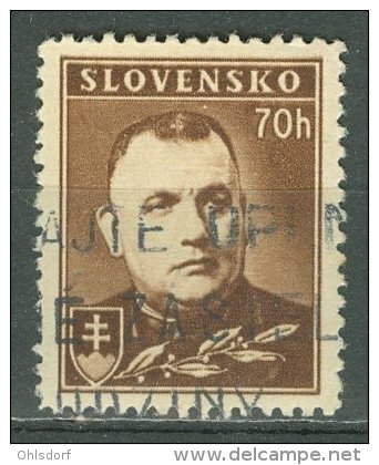 SLOVENSKO 1939: Mi 68 / YT 45, O - FREE SHIPPING ABOVE 10 EURO - Gebraucht