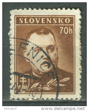 SLOVENSKO 1939: Mi 68 / YT 45, O - FREE SHIPPING ABOVE 10 EURO - Gebraucht