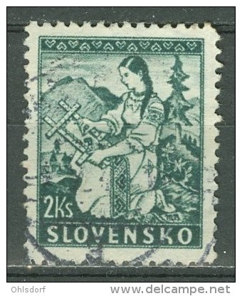 SLOVENSKO 1939: Mi 43 / YT 47, O - FREE SHIPPING ABOVE 10 EURO - Gebruikt