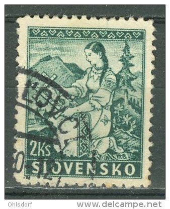 SLOVENSKO 1939: Mi 43 / YT 47, O - FREE SHIPPING ABOVE 10 EURO - Usados