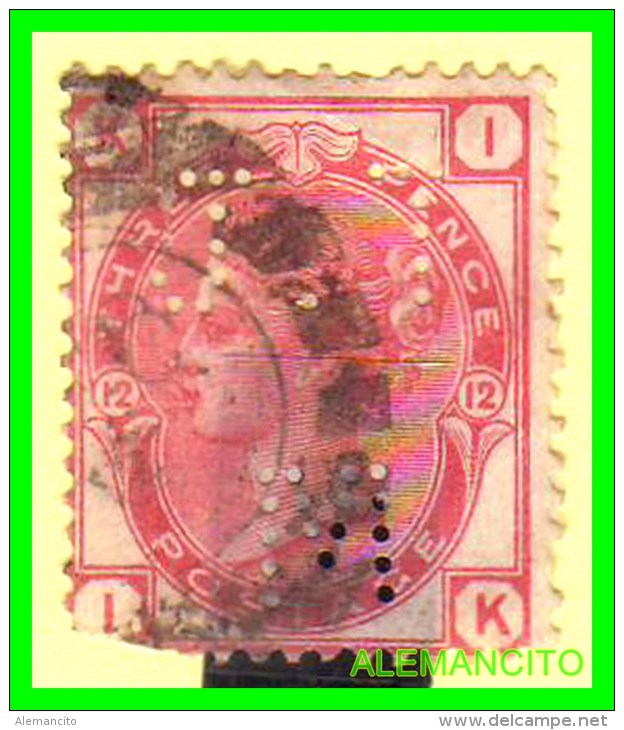 GRAN BRETAÑA ( INGLATERRA )  QUEEN VICTORIA &mdash;SELLO AÑO 1873 PLATE 12 - Used Stamps