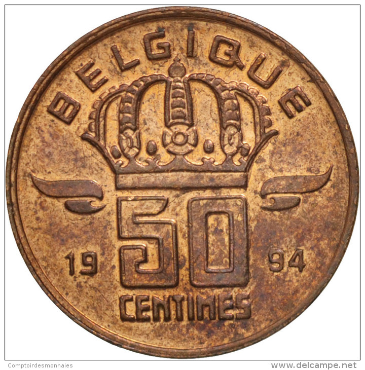 Belgique, Baudouin I, 50 Centimes, 1994, Brussels, SUP+, Bronze, KM:148.1 - 50 Cents