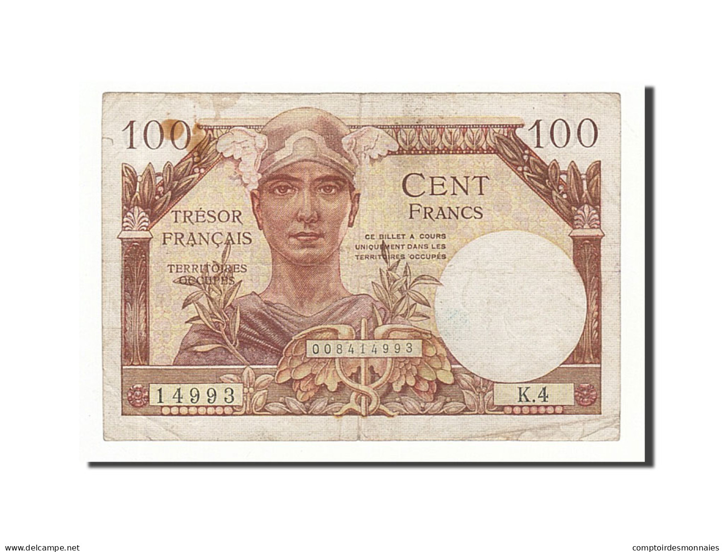 Billet, France, 100 Francs, 1947, Undated, TB+, Fayette:VF 32.1, KM:M9 - 1947 French Treasury