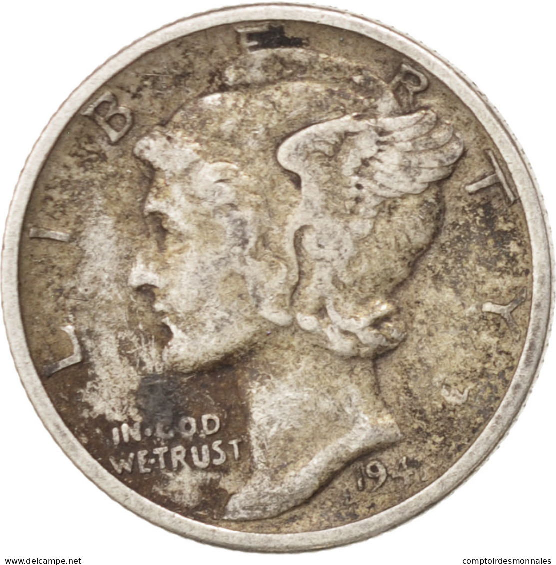 Monnaie, États-Unis, Mercury Dime, Dime, 1941, U.S. Mint, Philadelphie, TTB - 1916-1945: Mercury (kwik)