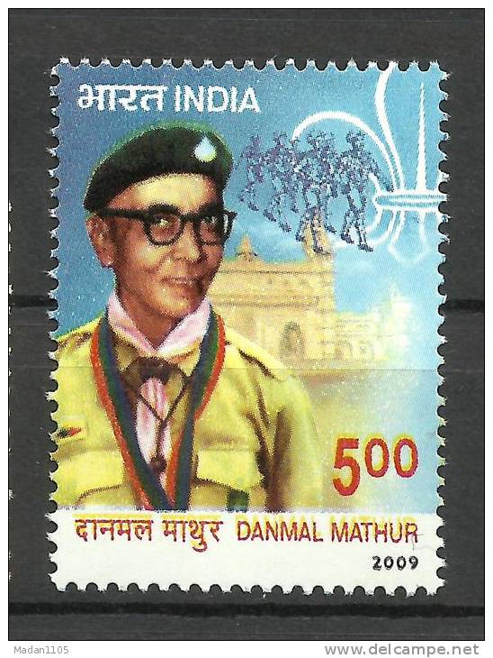 INDIA, 2009, Danmal Mathur, Chief Scout Of India, Scout, Scouts,  MNH,(**) - Unused Stamps